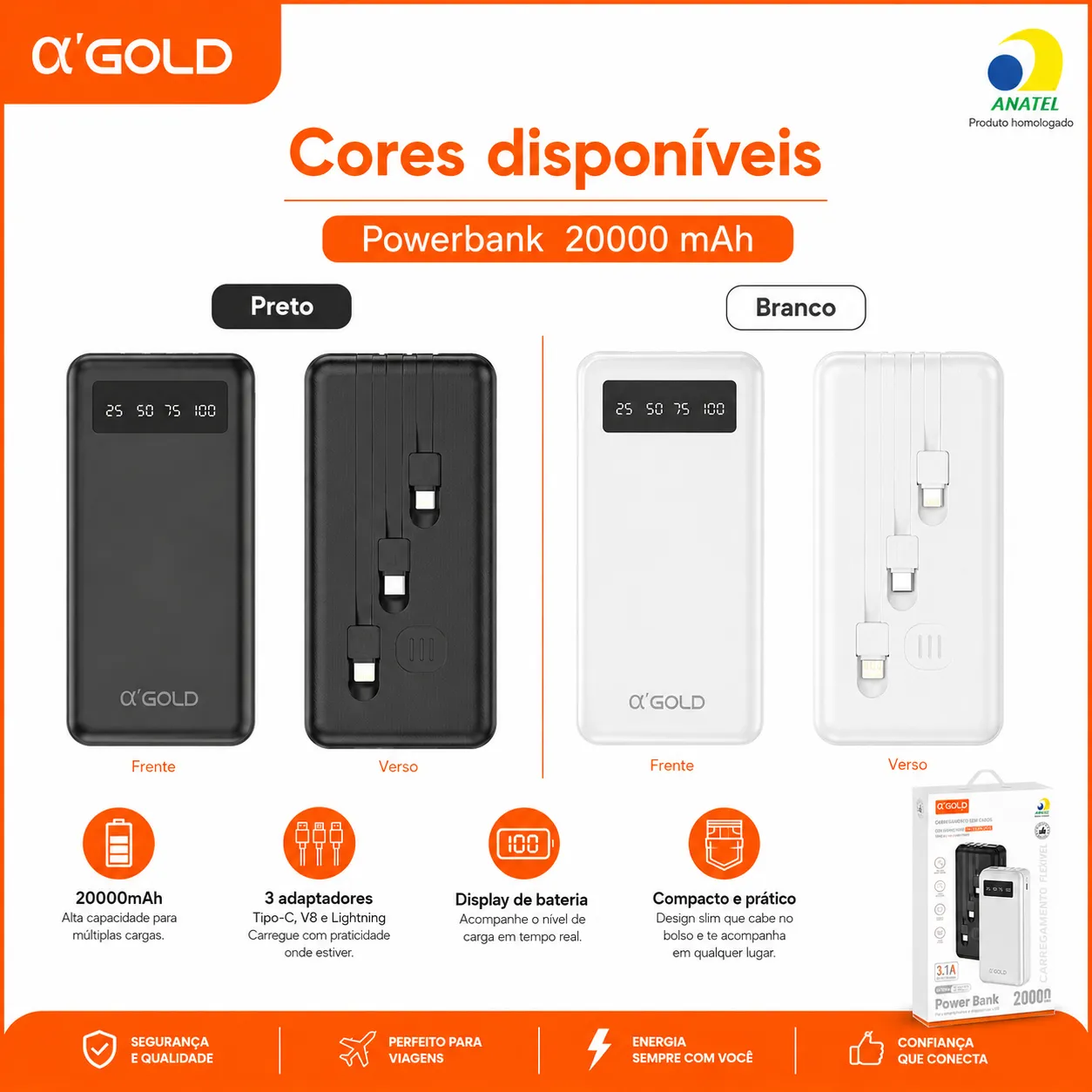 a Gold Power Bank BTE-30