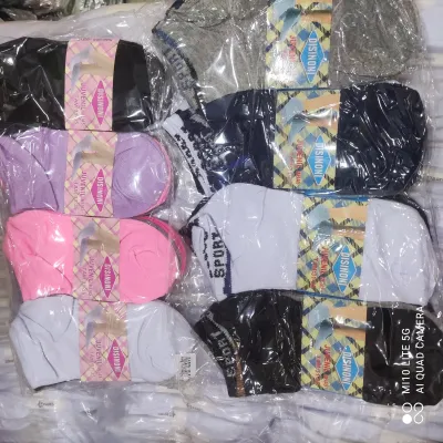 Meias esportivas pacote com 12 pares, várias cores disponíveis, confortáveis e respiráveis