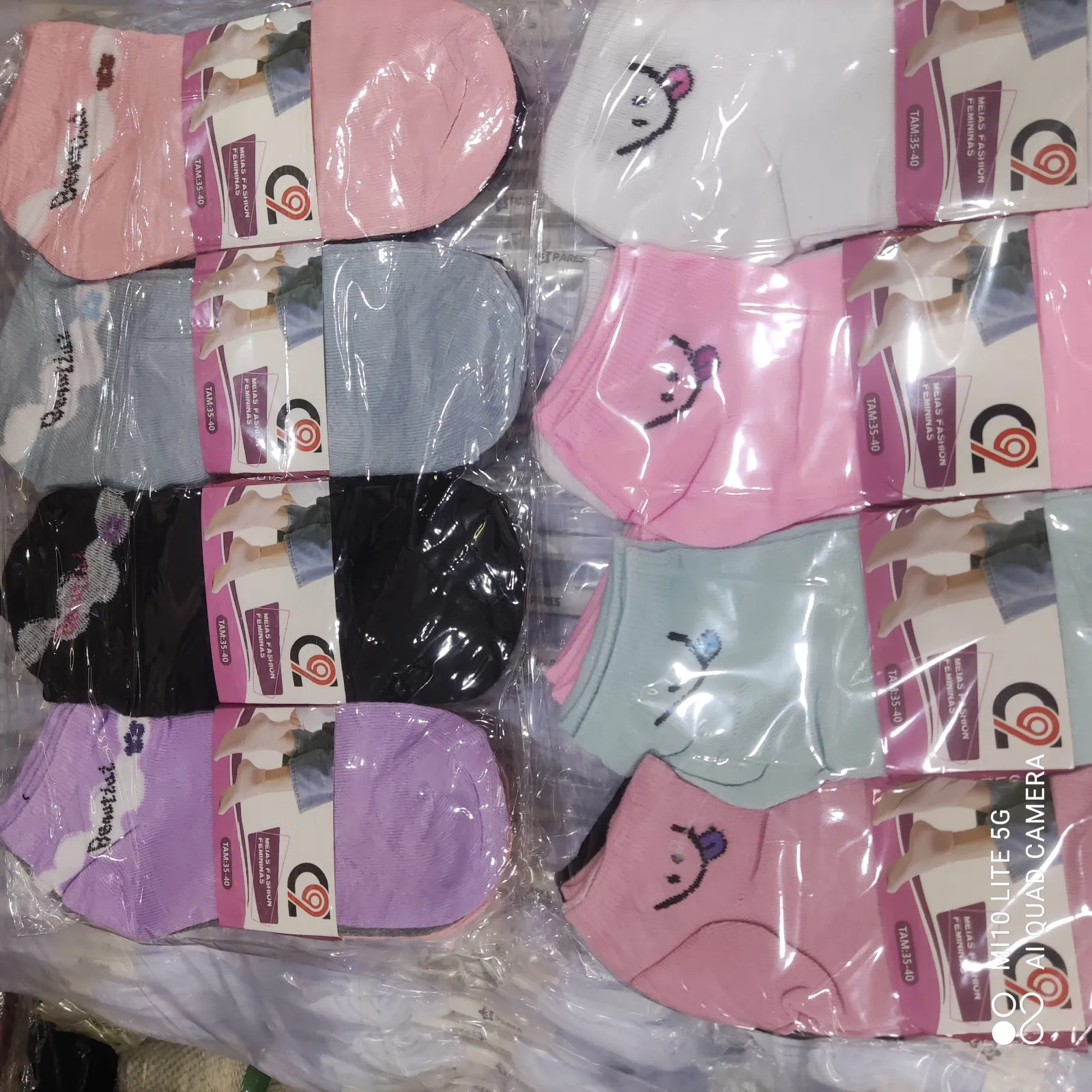 Meias curtas fofas 12 pares para mulheres, confortáveis e respiráveis, disponíveis em várias cores