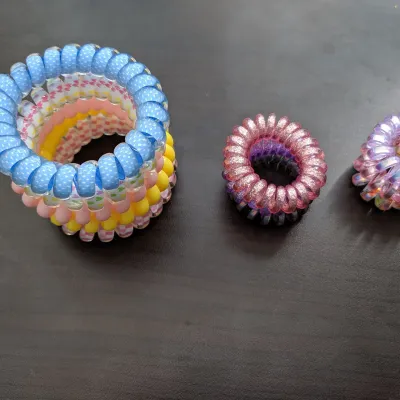 Elástico espiral tons pastel (pacote 10)