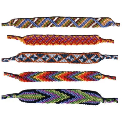 Kit 5 pulseiras da amizade trançadas
