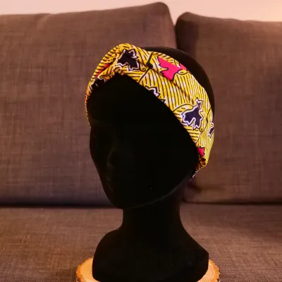 Faixa turbante estampada