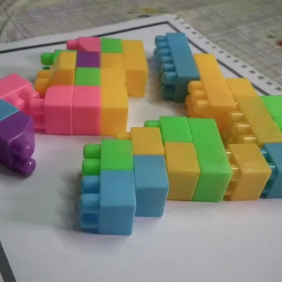 Blocos de encaixe 150 peças cores pastel