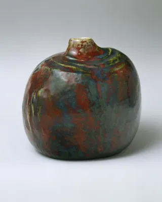Vaso de cerâmica bojudo 18 cm