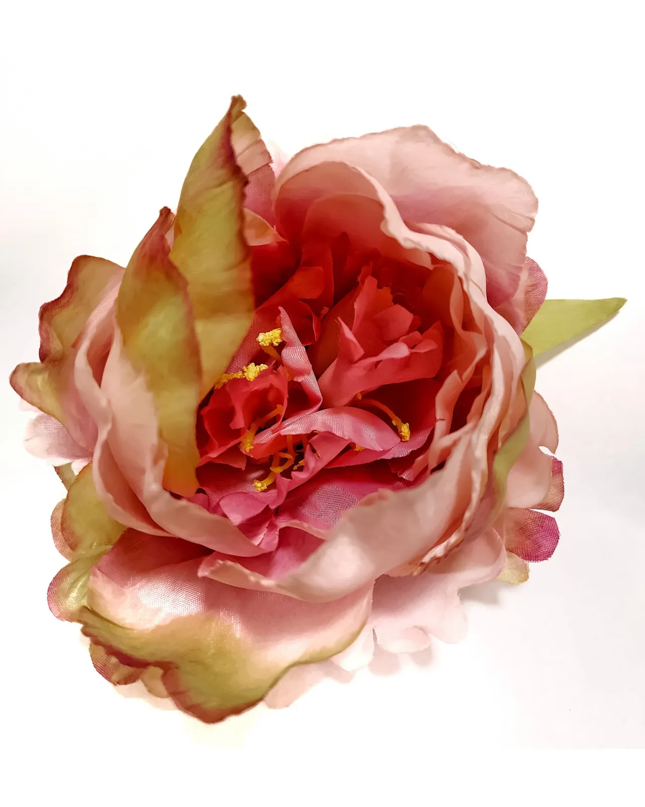 Flor de seda rosa inglesa (haste 60 cm)