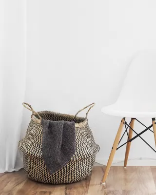 Cesto de seagrass com alças 40 cm