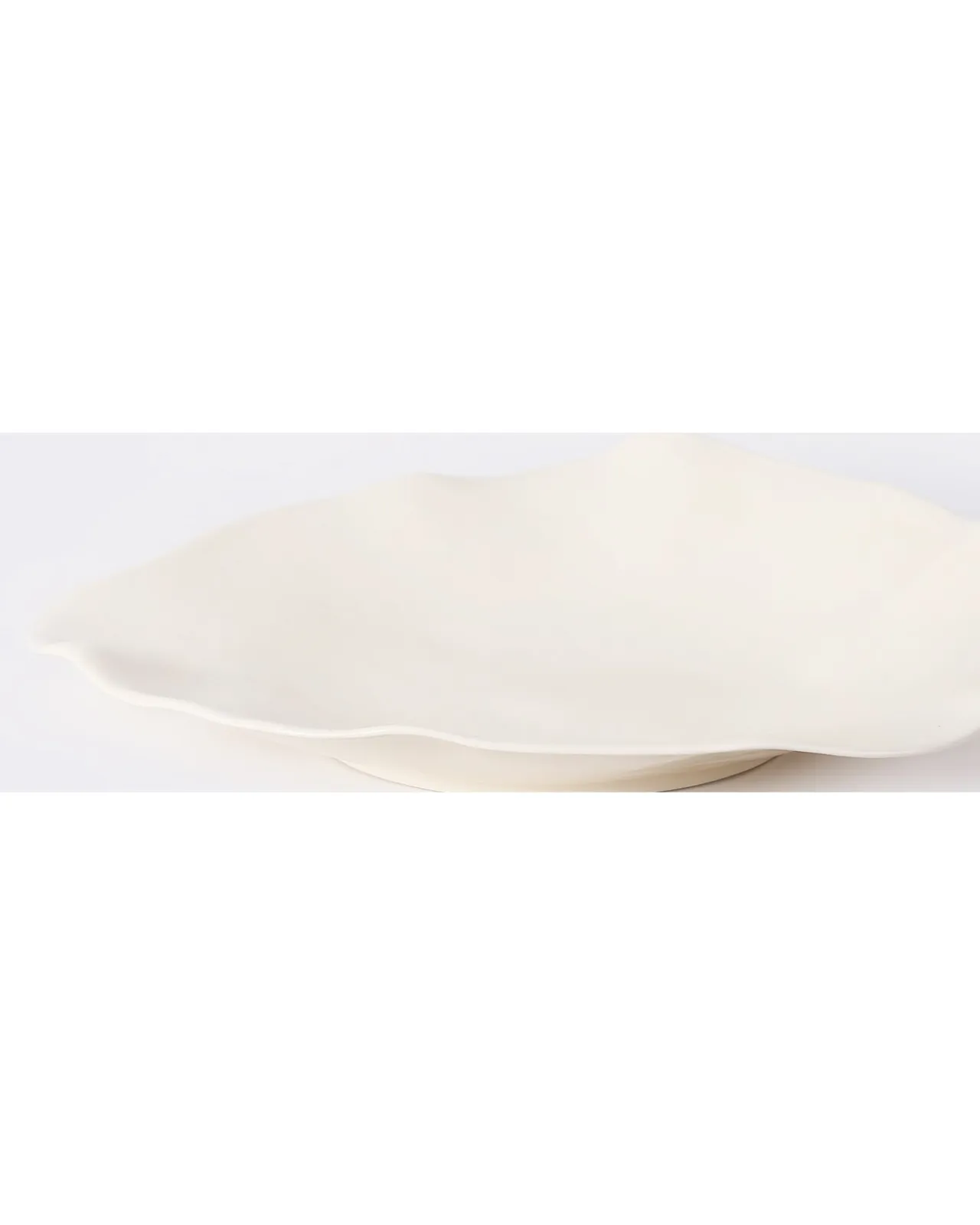 Prato raso ondulado de porcelana 27 cm