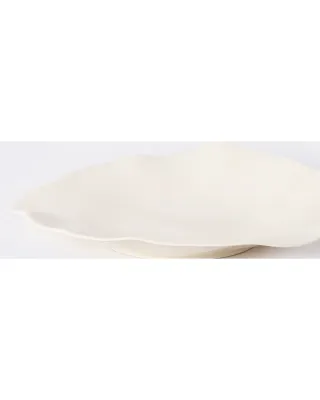 Prato raso ondulado de porcelana 27 cm