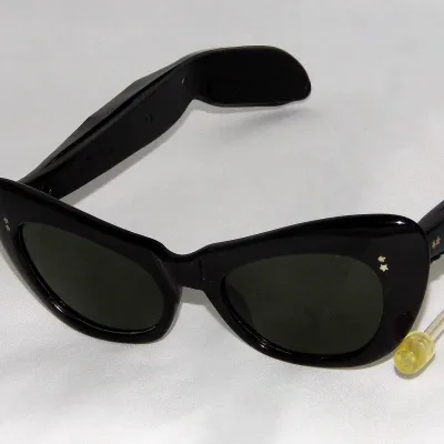 Óculos de sol gatinho retrô acetato preto