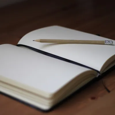 Caderno de anotações sem pauta