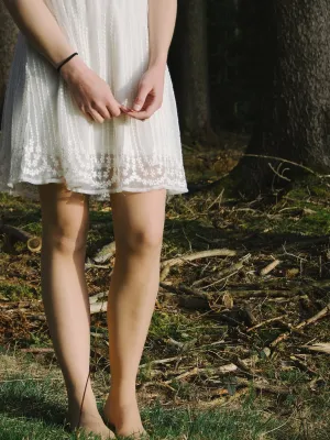 Vestido de renda off-white