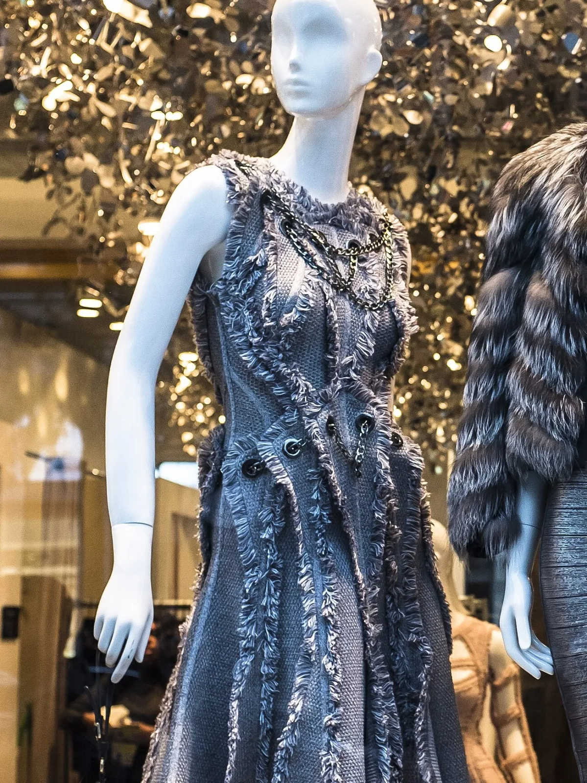 Vestido de festa paetê azul