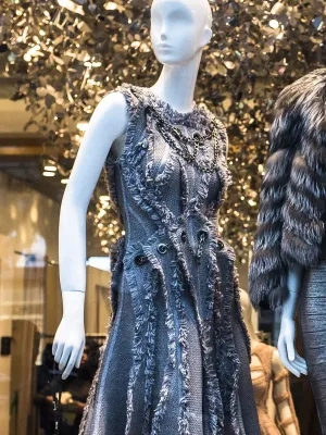 Vestido de festa paetê azul