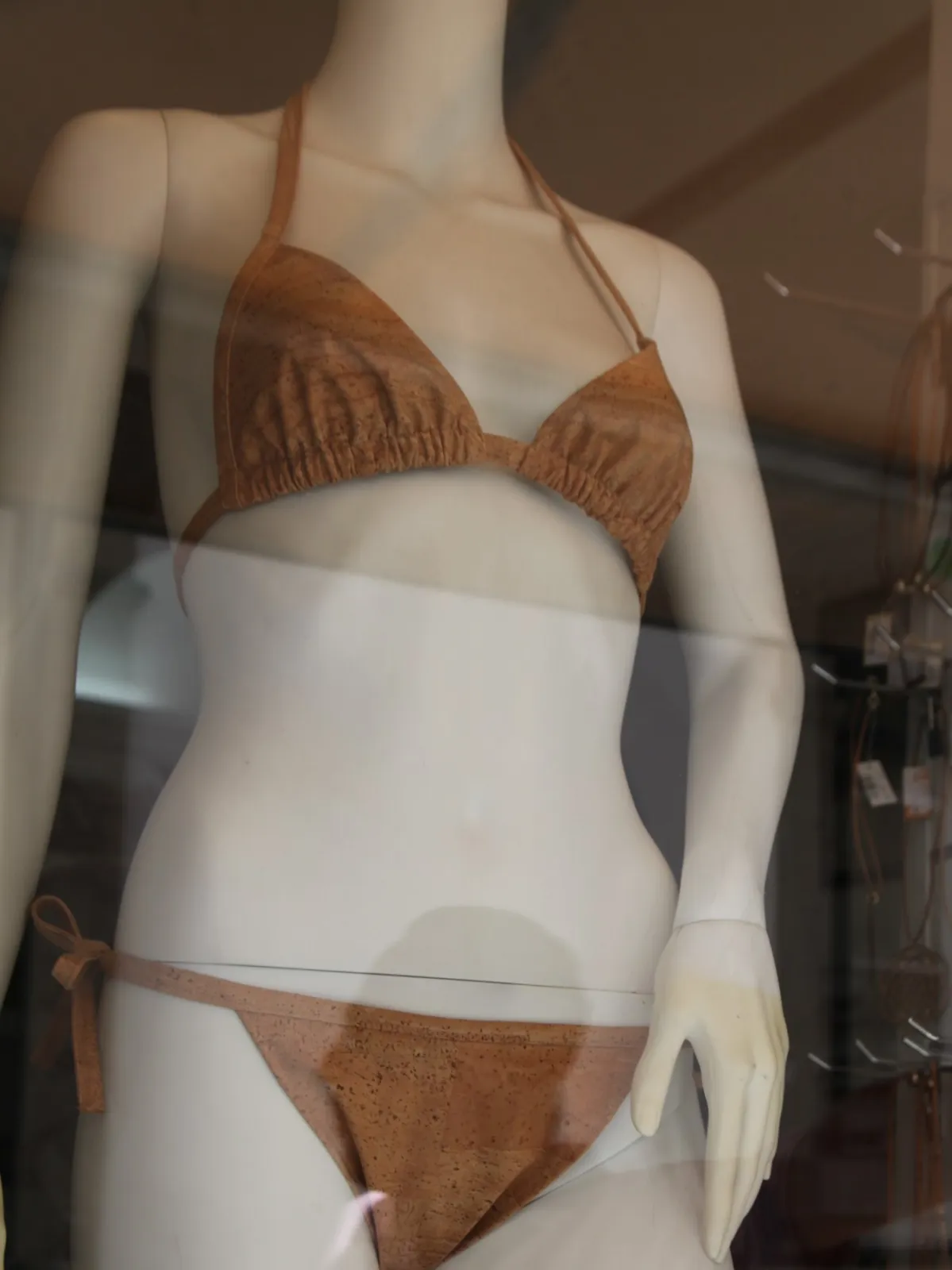 Biquíni cortininha com calcinha de amarrar