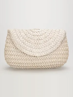Clutch de palha off-white