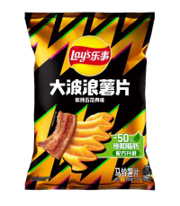 乐事大波浪薯片碳烤五花肉味70g