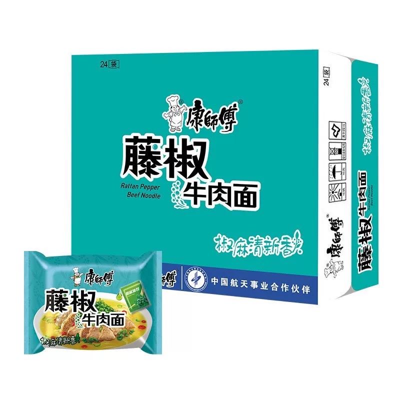 康师傅藤椒牛肉面袋装