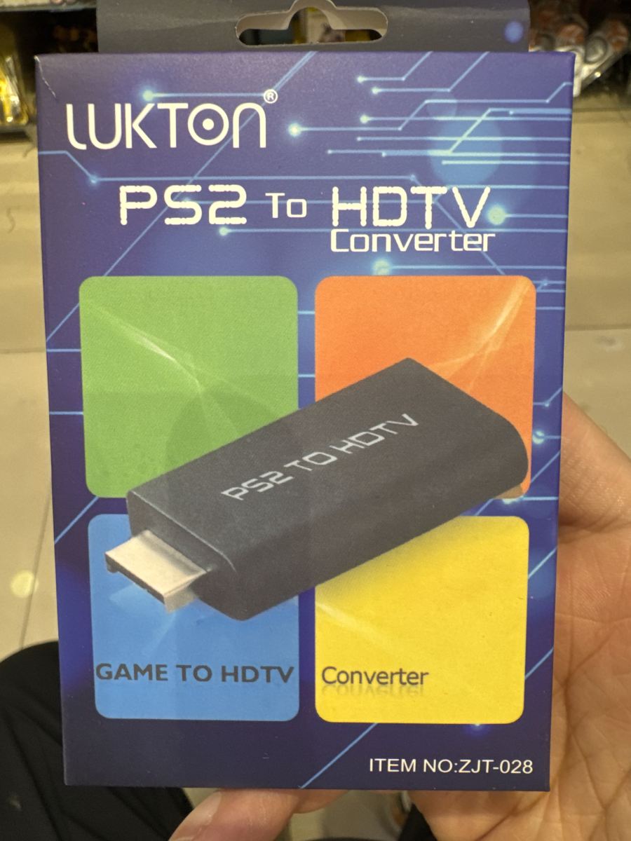 LUKTON PS2转HDTV转换器，游戏高清转换，便携设计