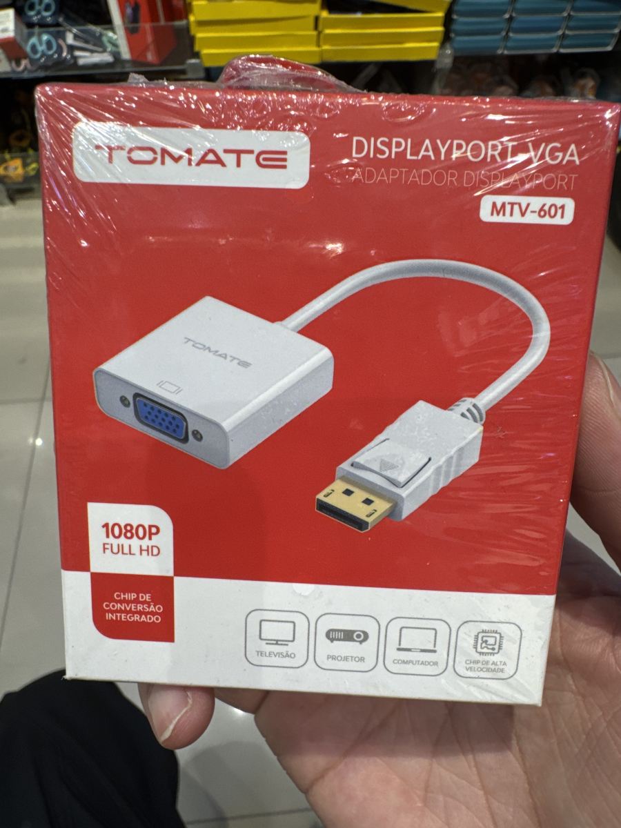 TOMATE 显示器适配器 DisplayPort 转 VGA 1080P 高清 MTV-601