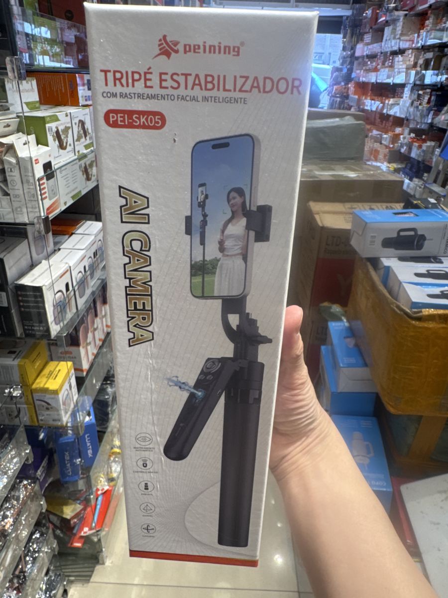 peining手机三脚架稳定器 PEI-SK05，带面部追踪功能，适用于拍摄和直播