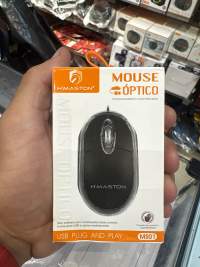 H'MASTON光学鼠标 MS01，USB即插即用，黑色，精准定位