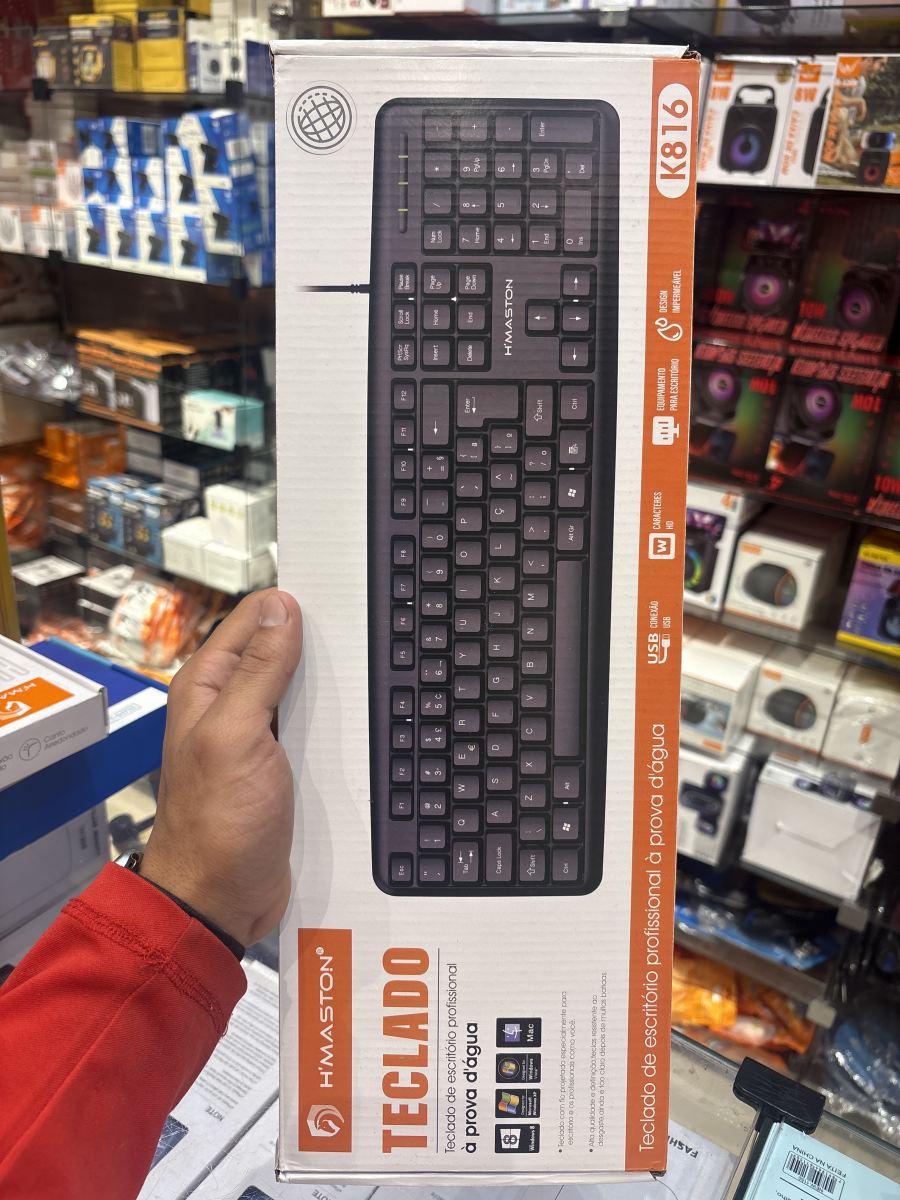 HIMASTON K816 防水键盘，黑色，适用于电脑，静音设计