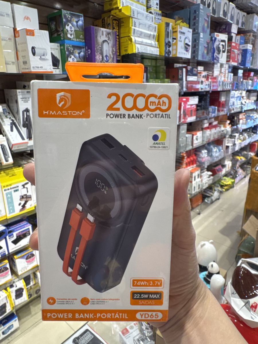 HMASTON 20000mAh移动电源，22.5W快充，黑色，便携式设计