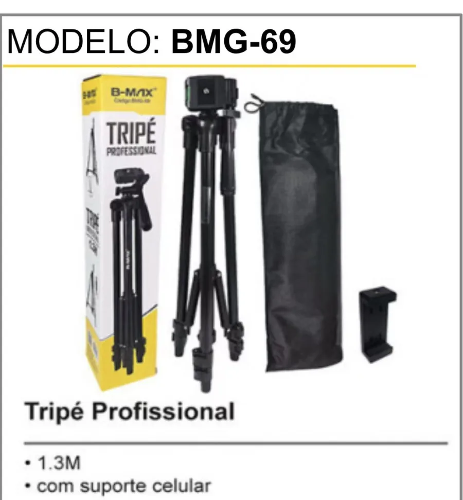 B-MAX 专业三脚架 BMG-69，1.3米，带手机支架，便携收纳袋