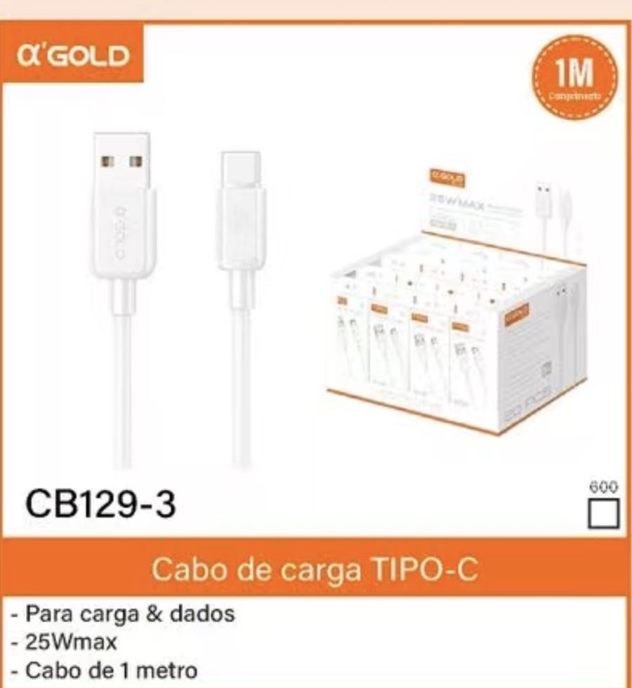 αGOLD TIPO-C充电数据线 1米 25W快充CB129-3