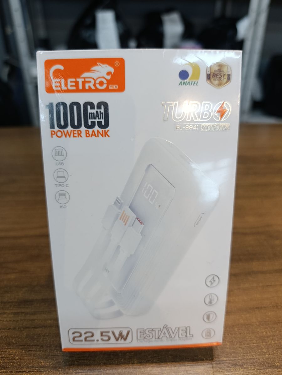 ELETRO 10000mAh移动电源，22.5W快充，带显示屏，适用于多种设备