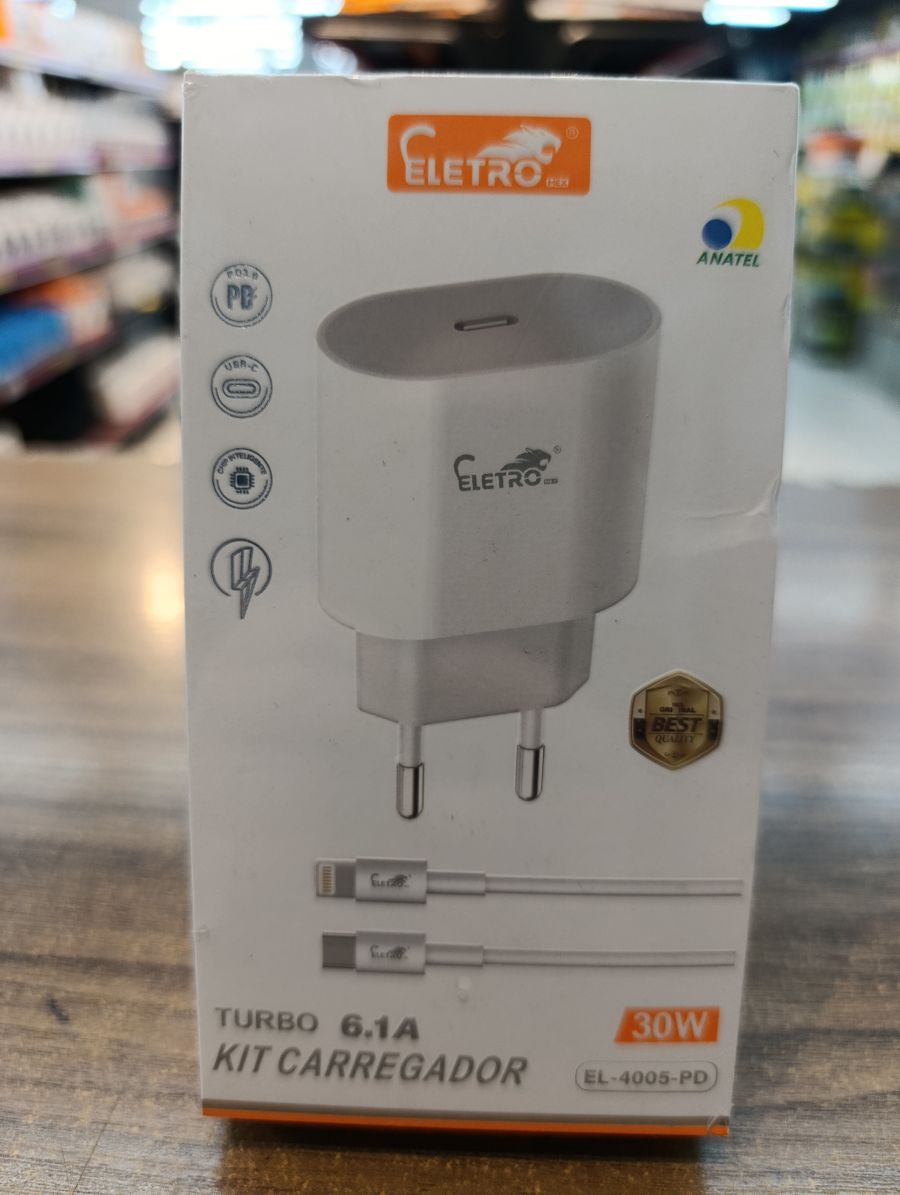 El-1005-PD ELETRO 30W快充充电器套件，6.1A，包含数据线