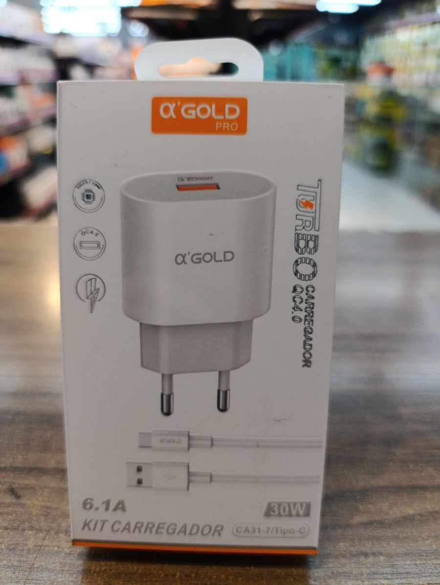 Ca31-7 α GOLD PRO 30W 快充充电器套件，6.1A，USB-C接口