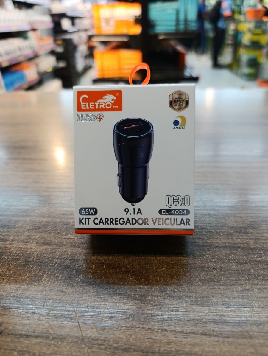 ELETRO TURBO 65W车载充电器，9.1A，EL-4034
