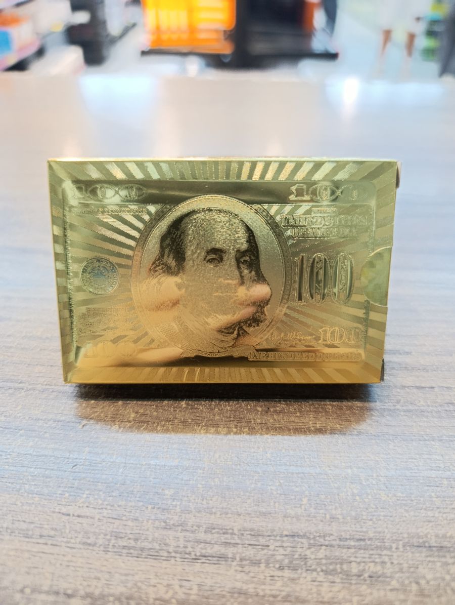 金色百元大钞纸牌游戏道具，含JOKER牌