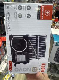 诺沃便携式收音机 FM/AM/USB/TF，带太阳能和AUX，型号KA-8188
