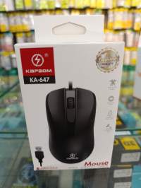 KAPBOM KA-647 USB有线鼠标，黑色，适用于游戏和办公，优质设计
