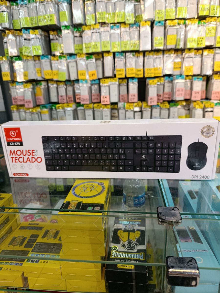 无线键盘鼠标套装，品牌：KA-670，2400 DPI，黑色，适用于电脑