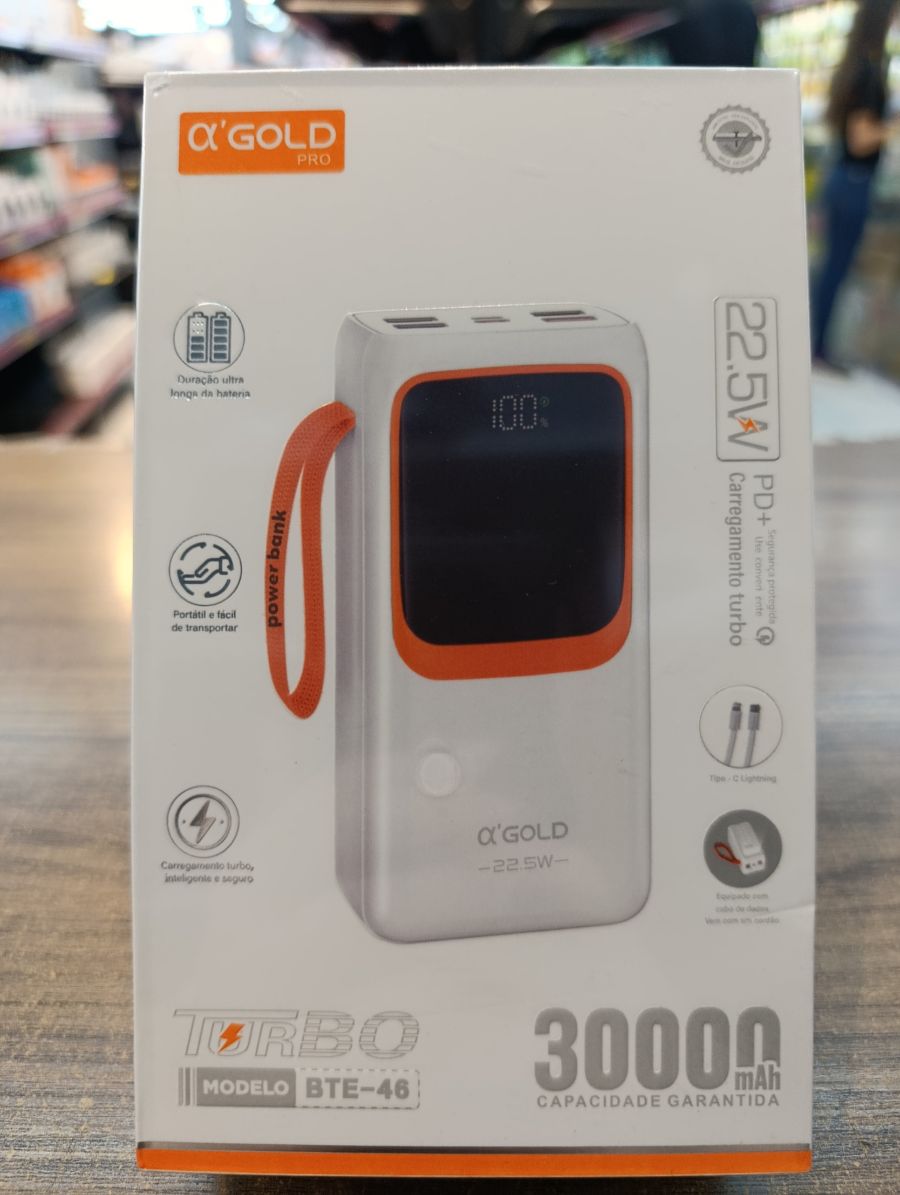 α'GOLD PRO移动电源 30000mAh 22.5W快充 银色