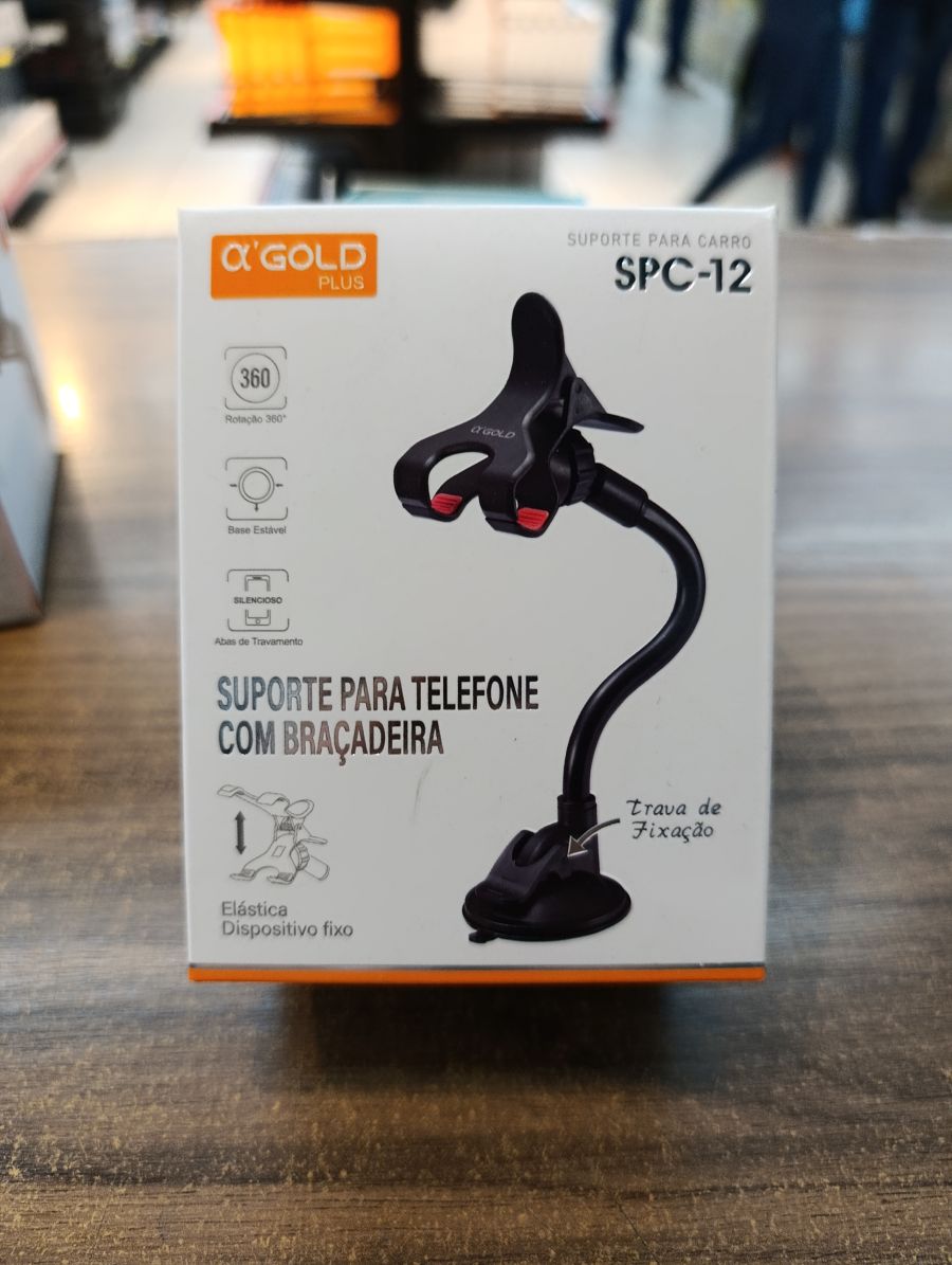 α GOLD PLUS 手机支架 SPC-12，360度旋转，固定夹具，适用于车载
