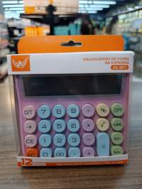 多彩计算器 AS-2811，方便易用，12位数字显示，适合学生和办公
