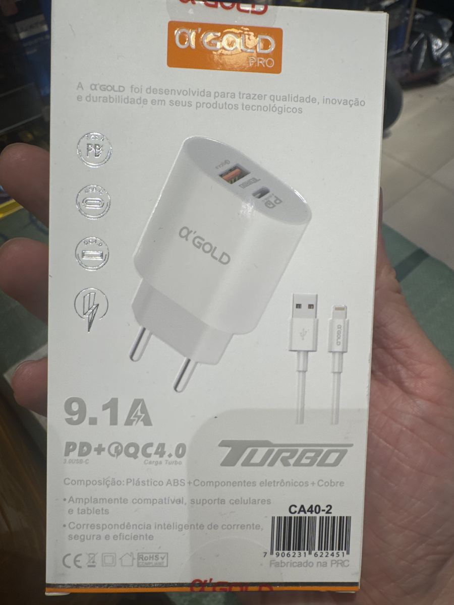 α'GOLD PRO 9.1A 快充充电器套装 CA40-2iOS，40W，USB-C