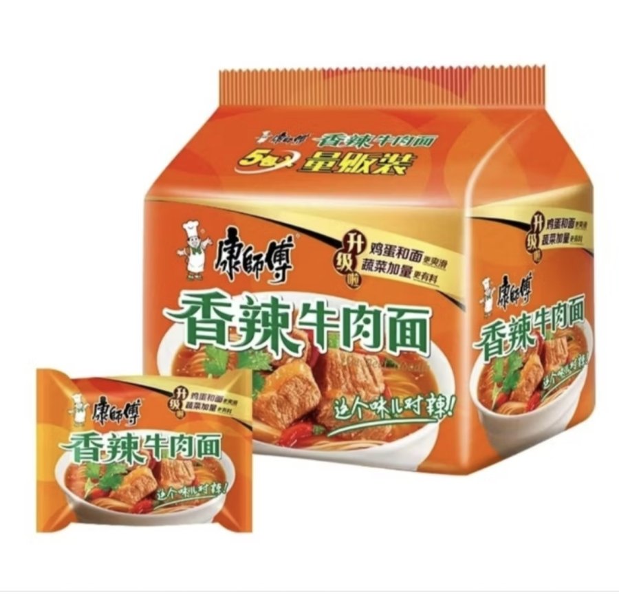 康师傅香辣牛肉面