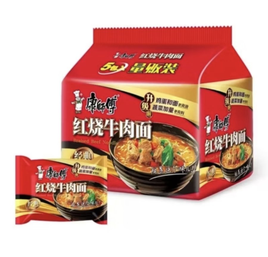 康师傅红烧牛肉面