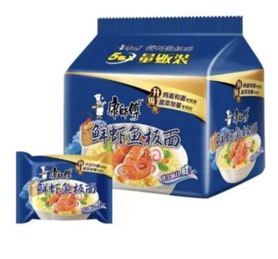 康师傅鲜虾鱼板面