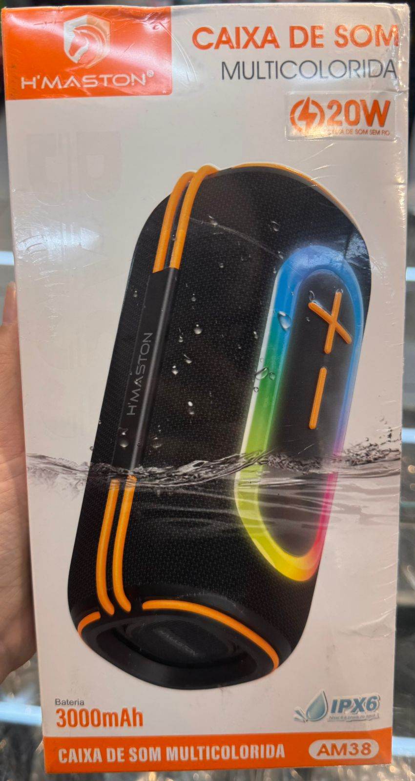 H'MASTON AM38 多彩蓝牙音箱 3000mAh 防水 IPX6 20W