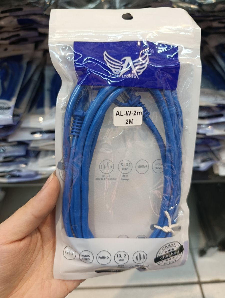 AL-W-2M ALTOMEX 2米蓝色音频视频线，支持全高清，适用于多种设备