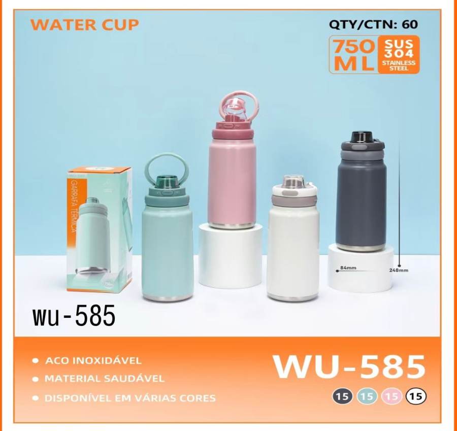 Wu-585 不锈钢水杯 750ml 多色选择 适合户外运动