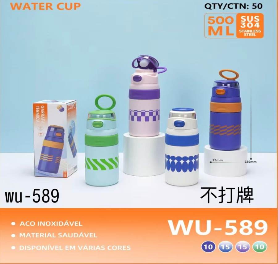 500ml不锈钢水杯，wu-589，适合多种颜色选择