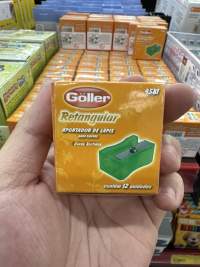 Göller 矩形铅笔削刀，包含12个，绿色，适合各种铅笔