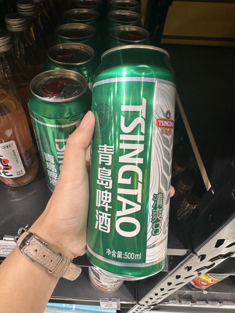 清爽8度青岛啤酒500ml金标